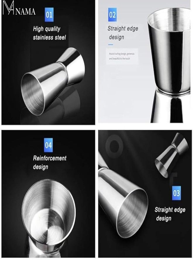 NAMA Stainless Steel Tall Peg Measure 30/60ml | Cocktail Jigger|Double Side Drink Measuring Bar Tool | Essential Tool for Bartenders Shot Glass | Accurate Drink Measurer | Silver - Image 4